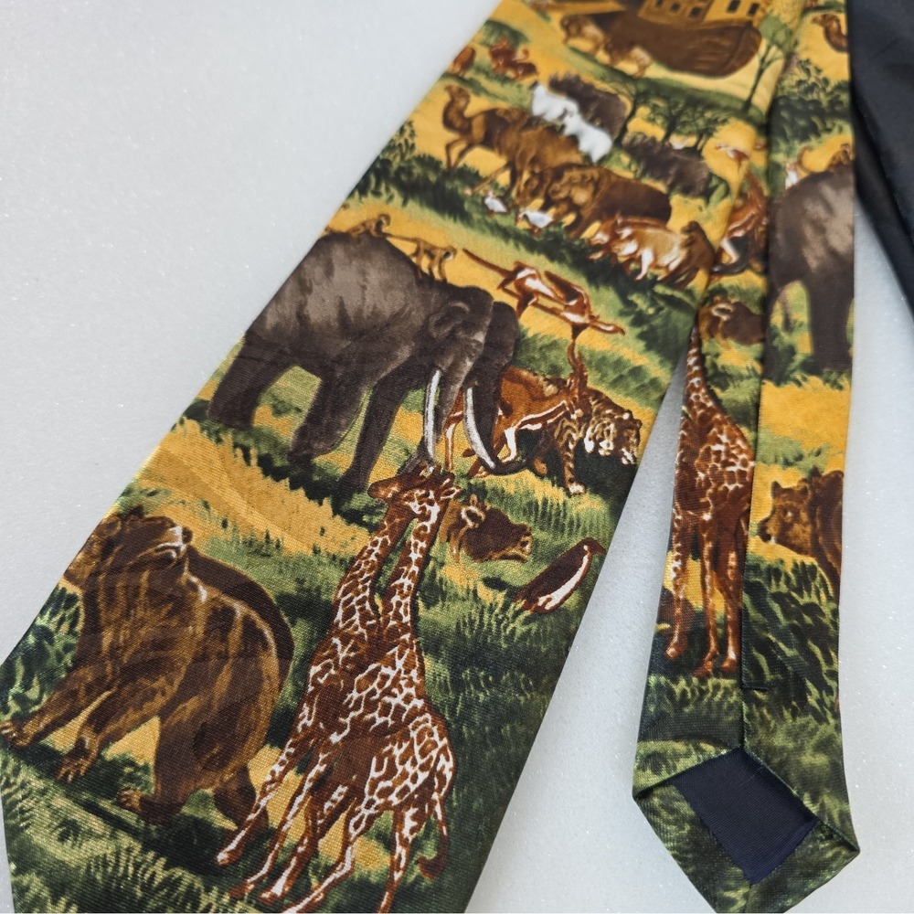 Steven Harris Mens Tie Noahs Ark Religious Christian Bible Story Novelty